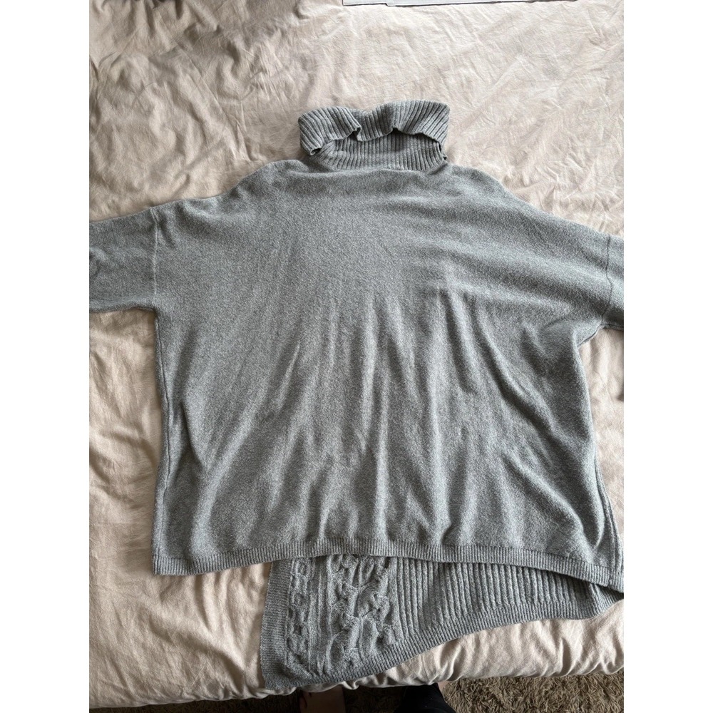 Simplyvera Vera Wang‎ Women's Gray Asymmetrical Sweater Cable Knit XL - Picture 8 of 14